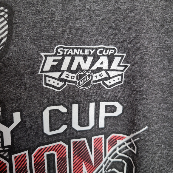 Reebok Chicago Blackhawks Stanley Cup Champions 2015 Tshirt Unisex 2XL - Picture 9 of 10